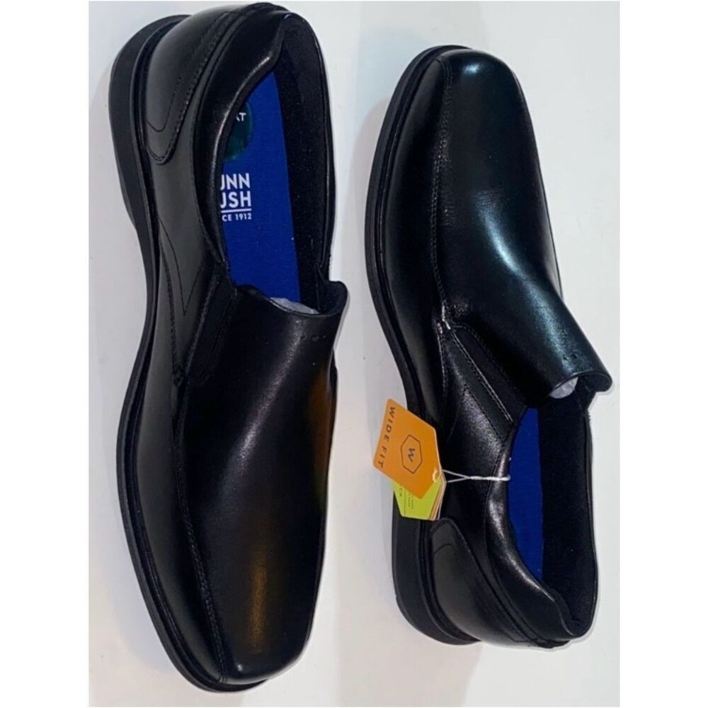 Nunn Bush Comfort Gel Slip/Resistan Black Leather Loafers Size 14W Men’s